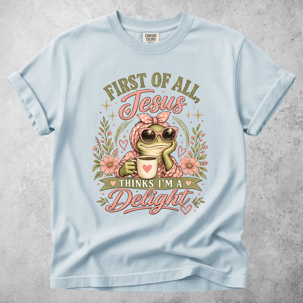 Printify T-Shirt Chambray / S Jesus Thinks I’m a Delight - Shirt