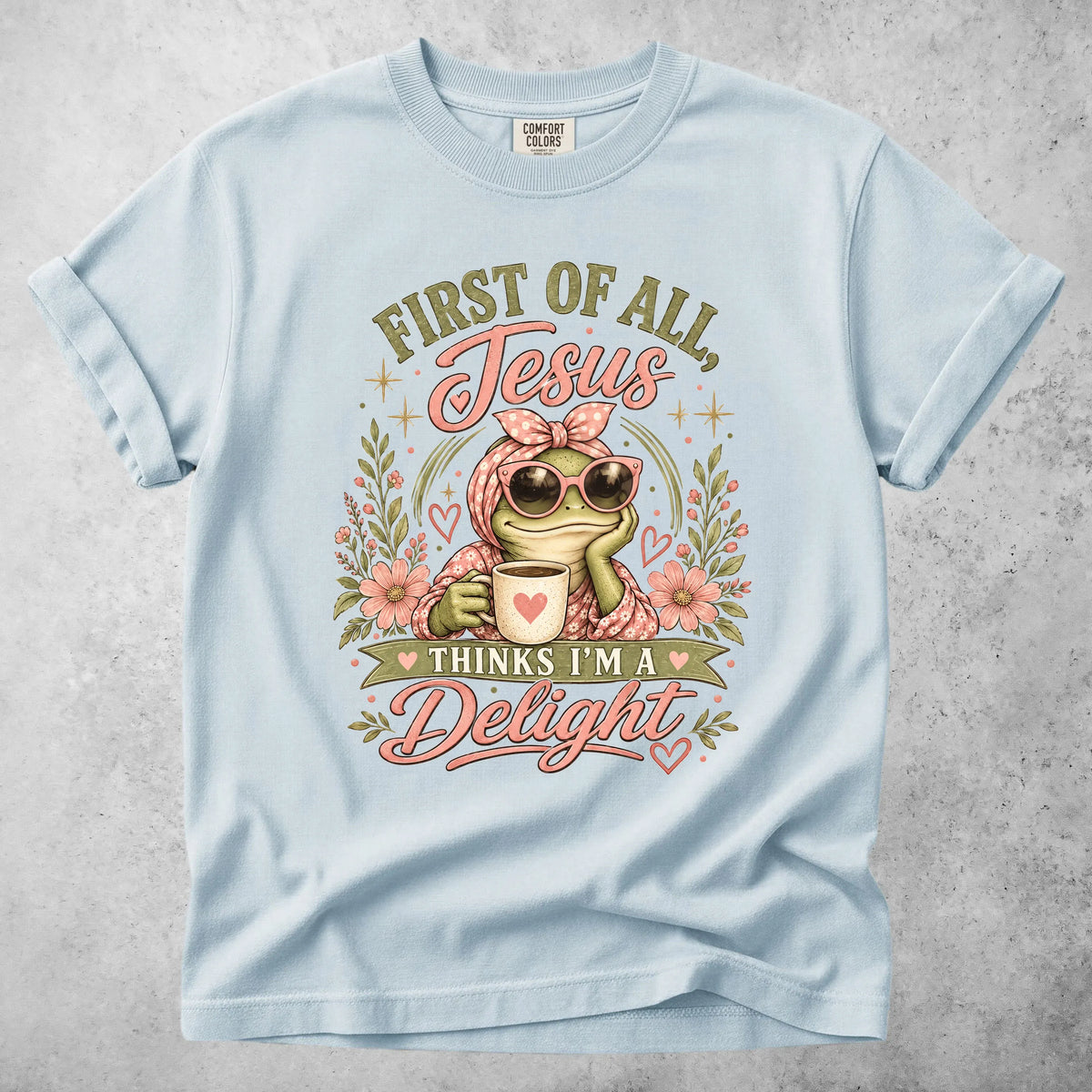 Printify T-Shirt Chambray / S Jesus Thinks I’m a Delight - Shirt