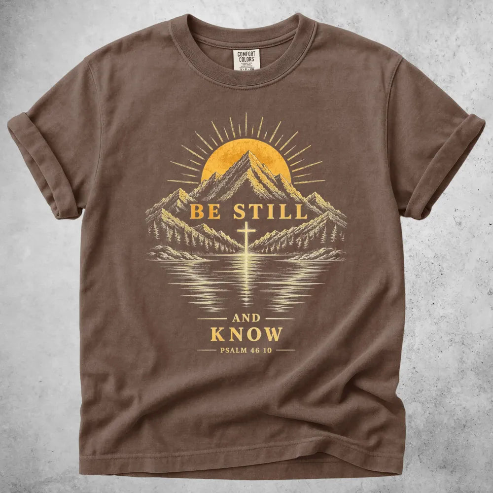 Printify T-Shirt Espresso / M Be Still - T-Shirt