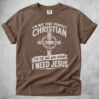 Printify T-Shirt Espresso / M I'm Not That Perfect Christian T-Shirt