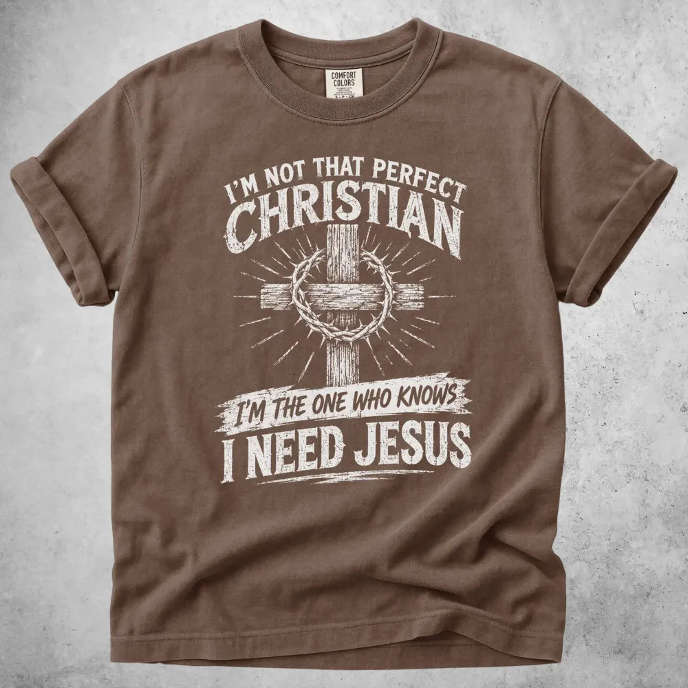 Printify T-Shirt Espresso / M I'm Not That Perfect Christian T-Shirt