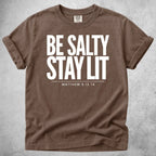 Printify T-Shirt Espresso / S Be Salty Stay Lit Christian Faith T-Shirt