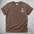 Printify T-Shirt Espresso / S Christian Anchor Cross