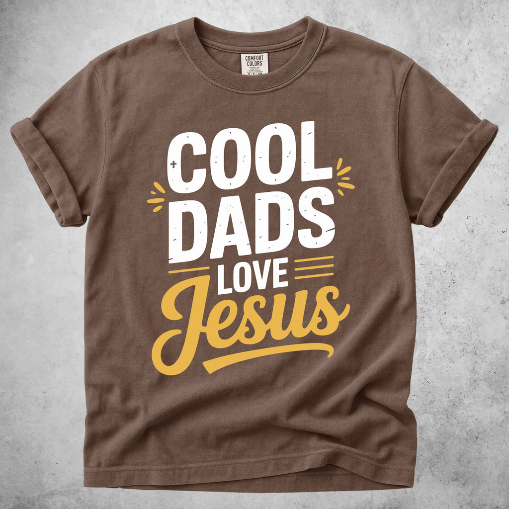 Printify T-Shirt Espresso / S Cool Dads Love Jesus