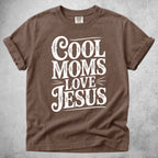 Printify T-Shirt Espresso / S Cool Moms Love Jesus