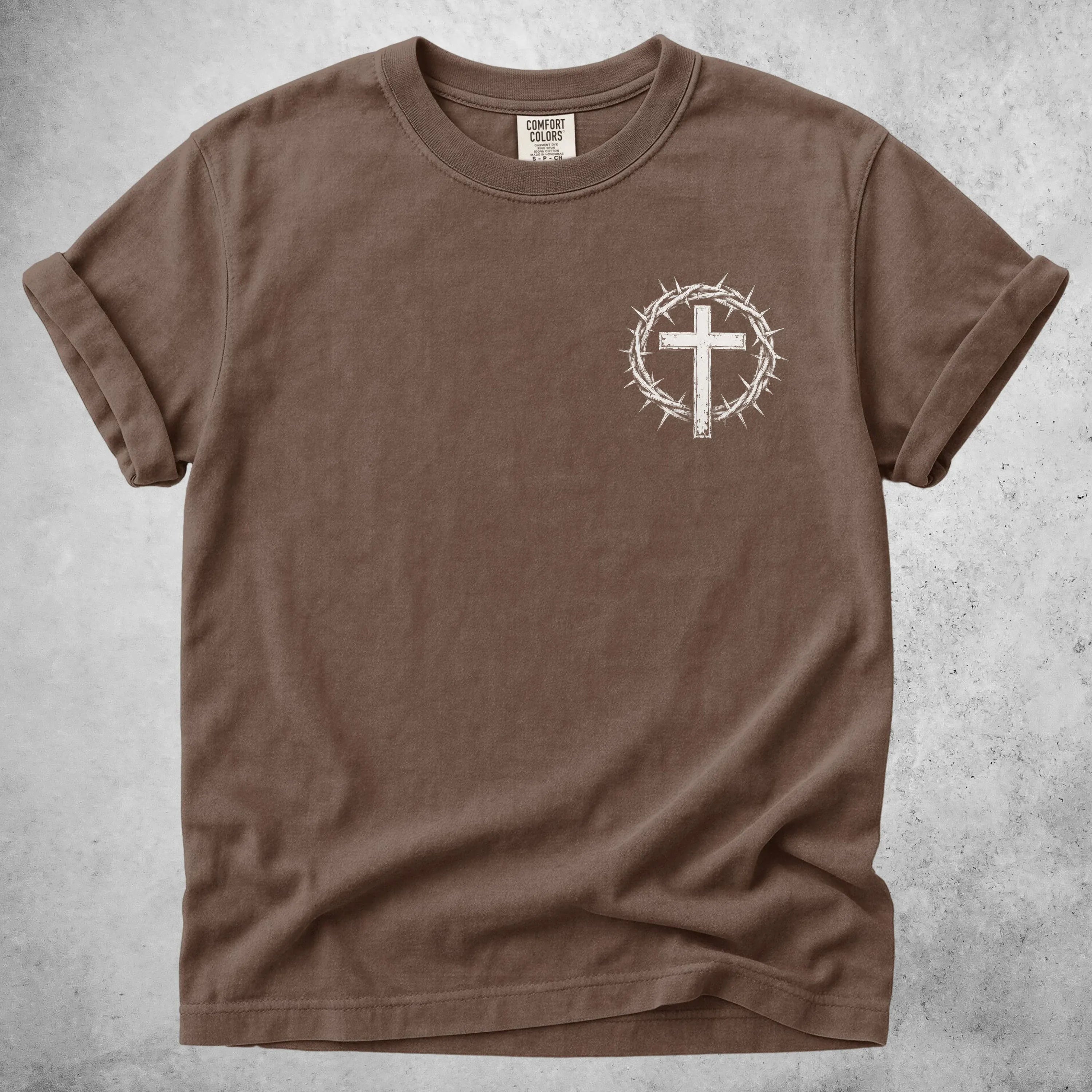 Printify T-Shirt Espresso / S Crown Of Thorns Christian Cross