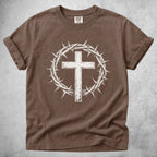 Printify T-Shirt Espresso / S crown of thorns cross christian faith T-Shirt