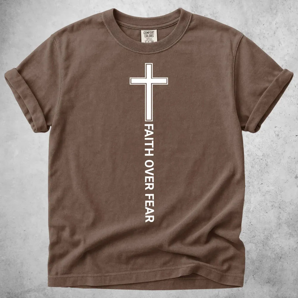 Printify T-Shirt Espresso / S Faith Over Fear T-Shirt