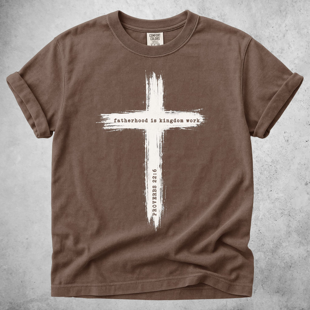 Printify T-Shirt Espresso / S Faithful Fatherhood Cross T-Shirt