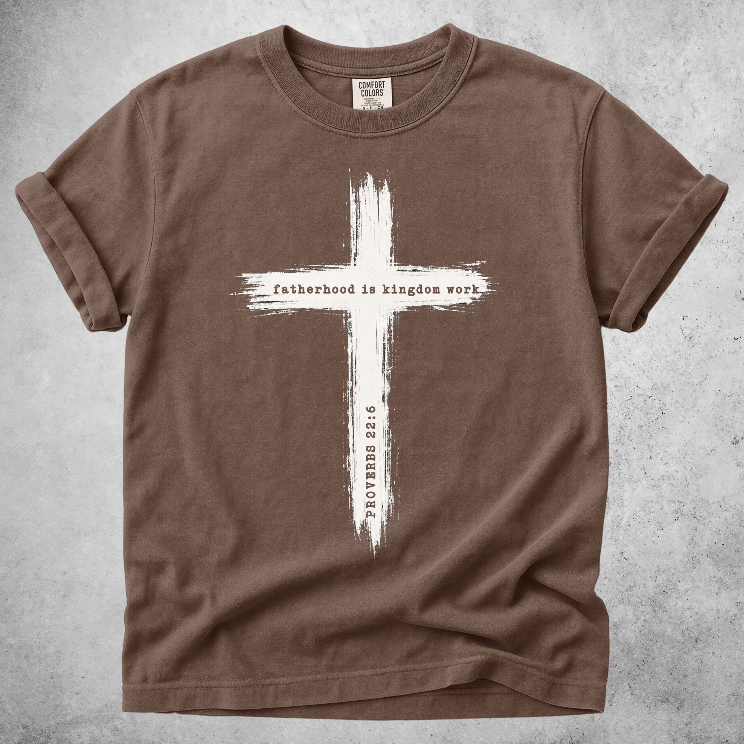 Printify T-Shirt Espresso / S Faithful Fatherhood Cross T-Shirt
