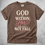 Printify T-Shirt Espresso / S God Is Within Her T-Shirt