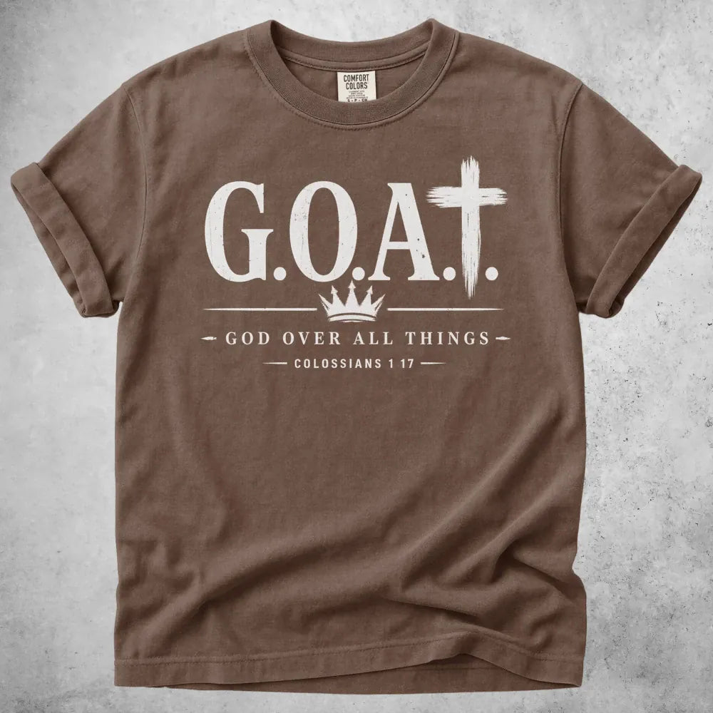 Printify T-Shirt Espresso / S God Over All T-Shirt