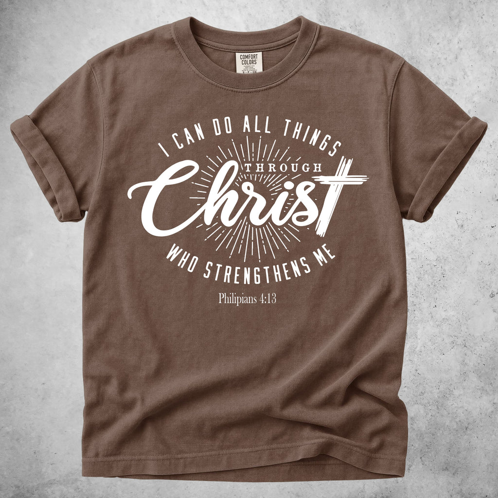 Printify T-Shirt Espresso / S I Can Do All Things Through Christ