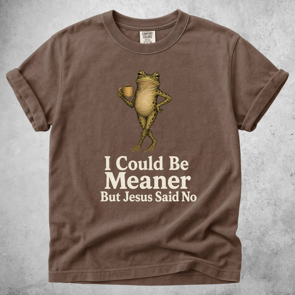 Printify T-Shirt Espresso / S I Could Be Meaner But Jesus Said No
