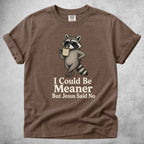 Printify T-Shirt Espresso / S I Could Be Meaner But Jesus Said No - T-Shirt