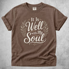 Printify T-Shirt Espresso / S It Is Well with My Soul T-Shirt