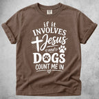 Printify T-Shirt Espresso / S Jesus and Dogs T-Shirt
