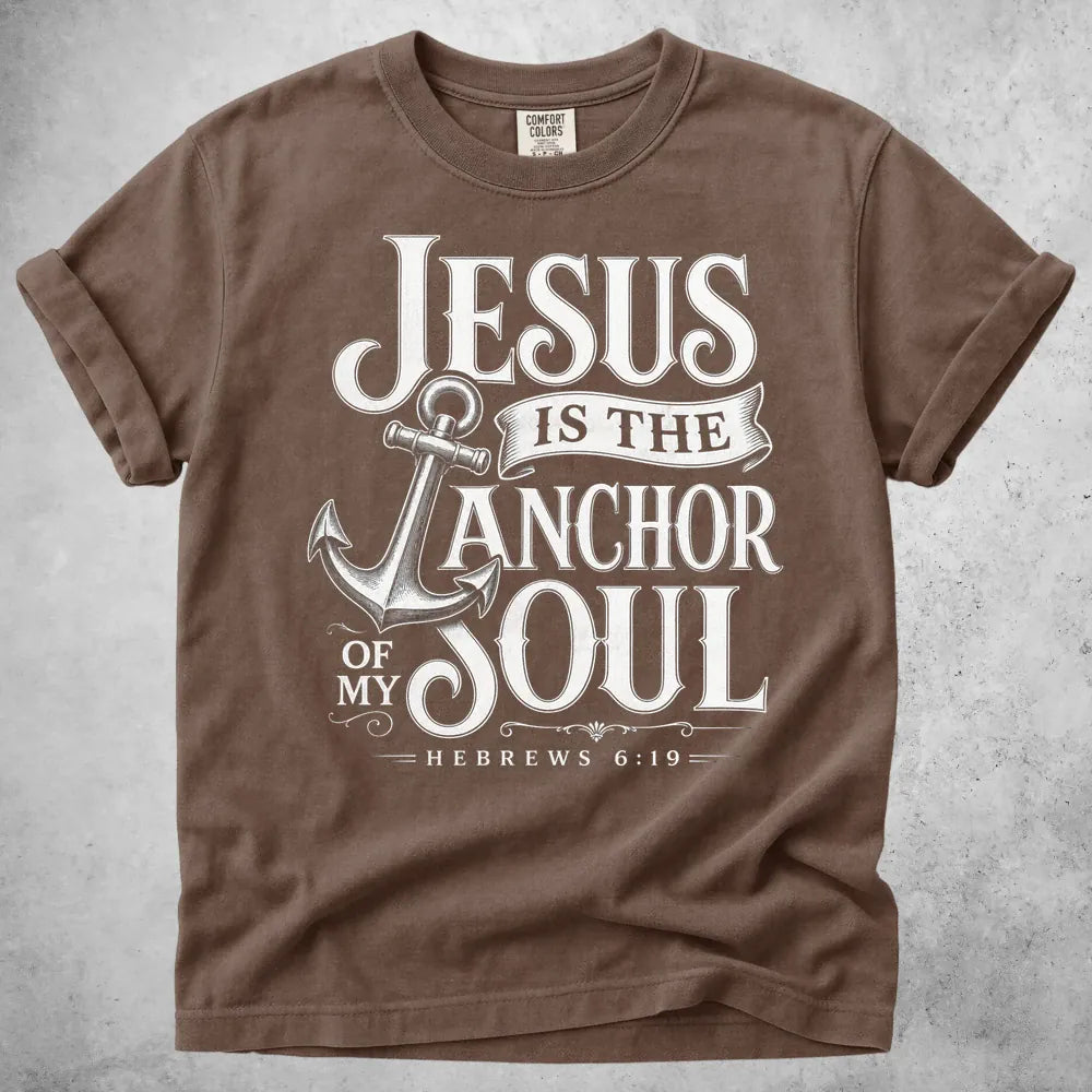 Printify T-Shirt Espresso / S Jesus Is the Anchor T-Shirt