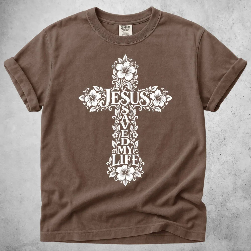 Printify T-Shirt Espresso / S Jesus Saved My Life T-Shirt