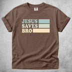 Printify T-Shirt Espresso / S Jesus Saves Bro T-Shirt