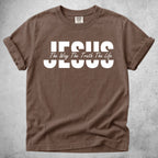 Printify T-Shirt Espresso / S Jesus - The Way The Truth The Life