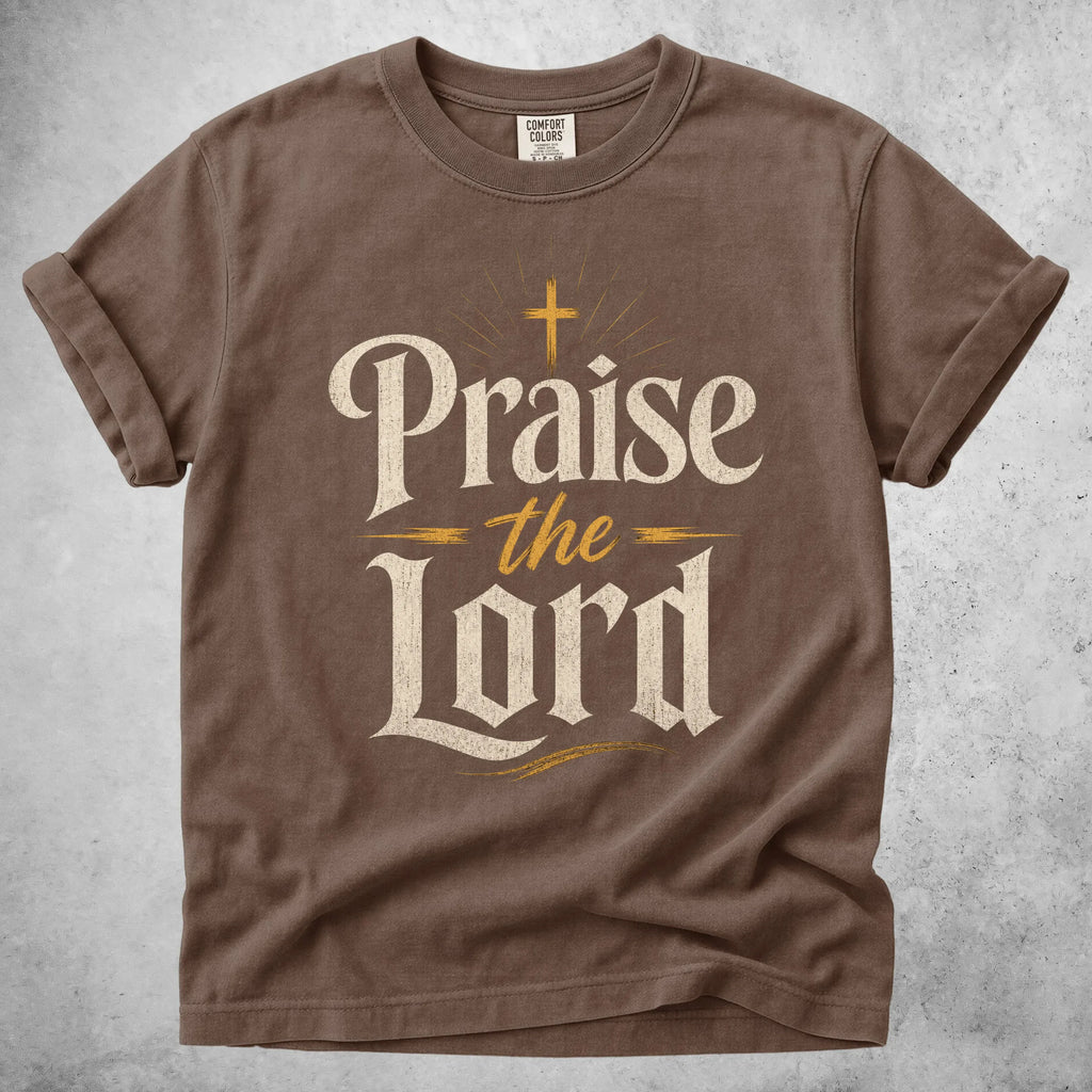 Printify T-Shirt Espresso / S Praise the Lord T-Shirt