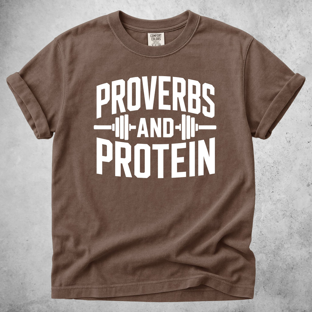 Printify T-Shirt Espresso / S Proverbs and Protein T-Shirt