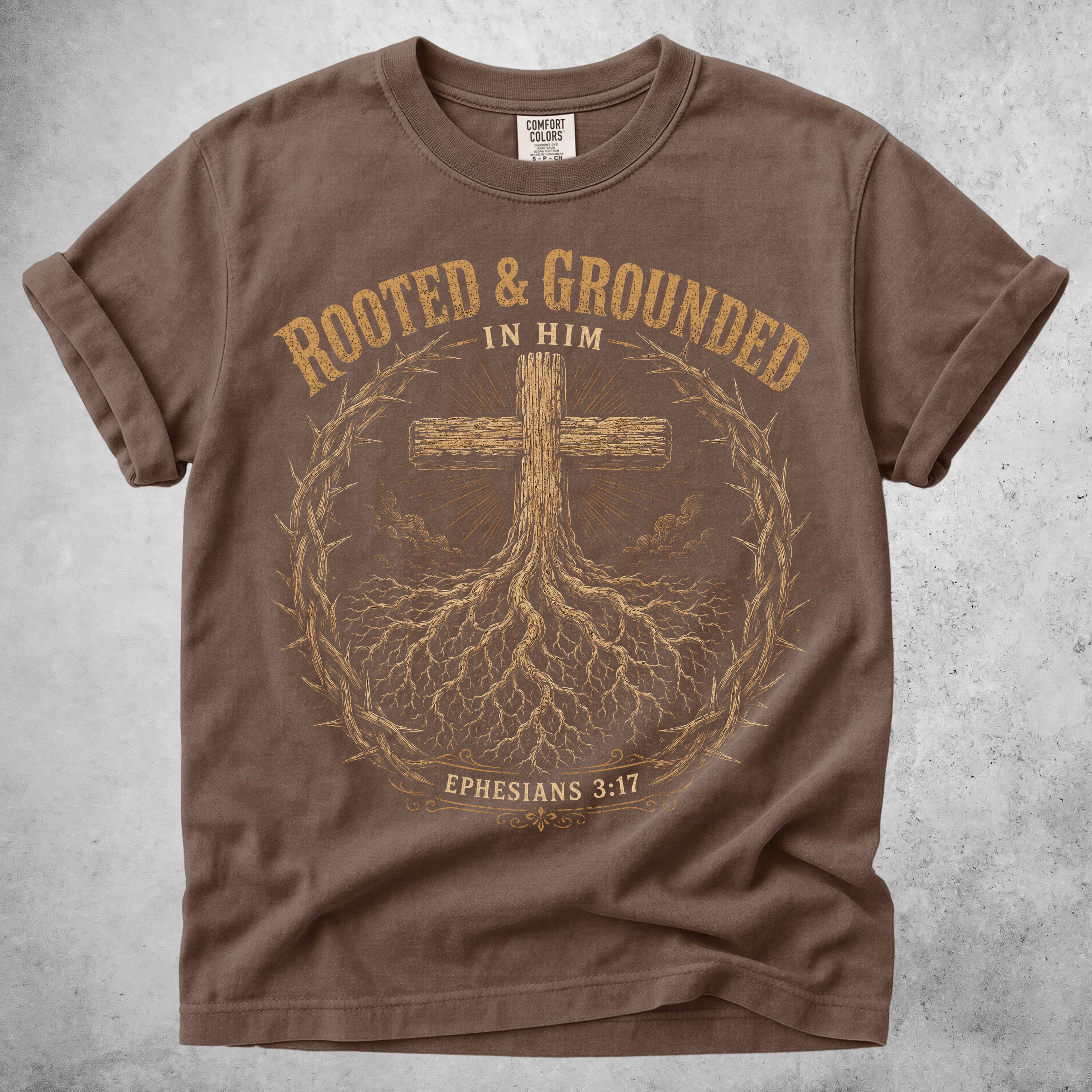 Printify T-Shirt Espresso / S Rooted & Grounded