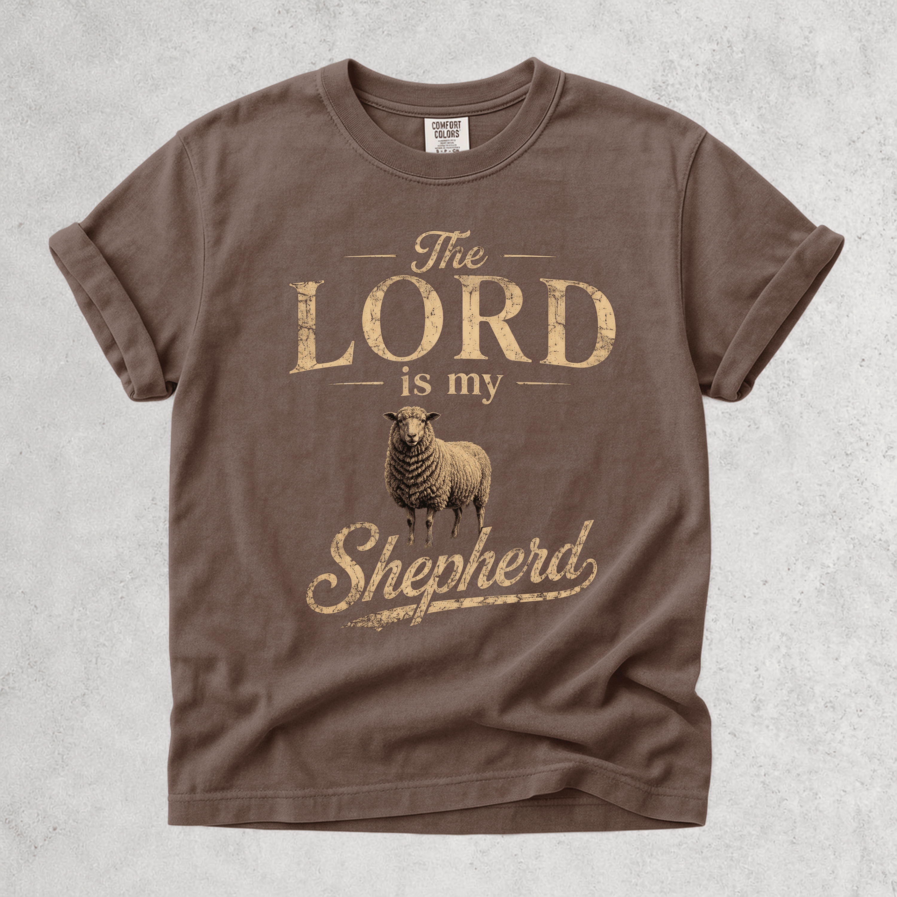 Printify T-Shirt Espresso / S The Lord Is My Shepherd