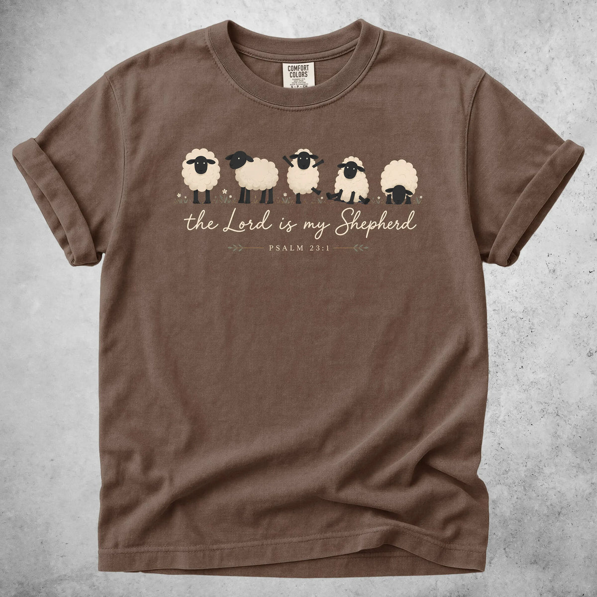 Printify T-Shirt Espresso / S The Lord is My Shepherd T-Shirt