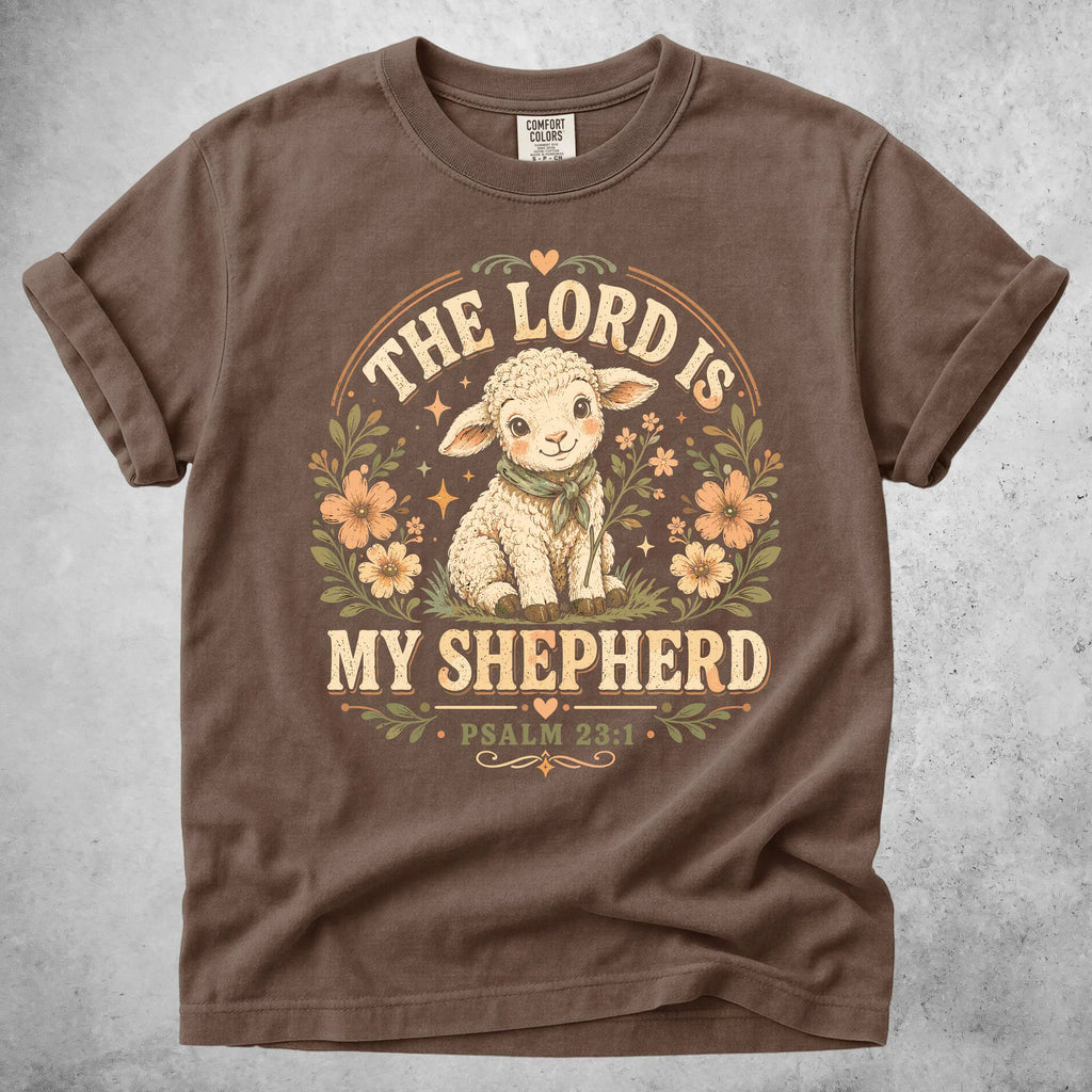 Printify T-Shirt Espresso / S THE LORD IS MY SHEPHERD - T-Shirt