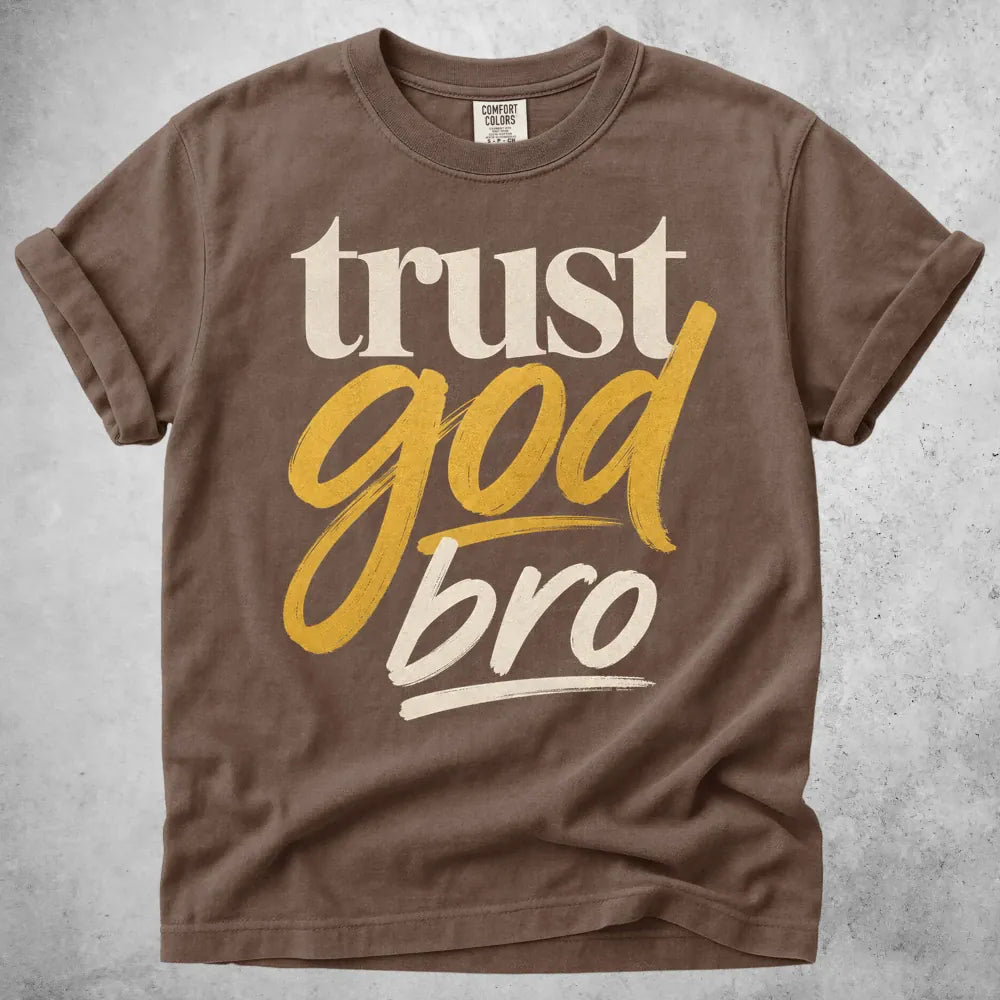 Printify T-Shirt Espresso / S Trust God Bro T-Shirt