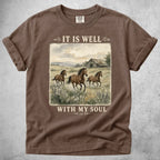 Printify T-Shirt Espresso / S Well With Soul T-Shirt