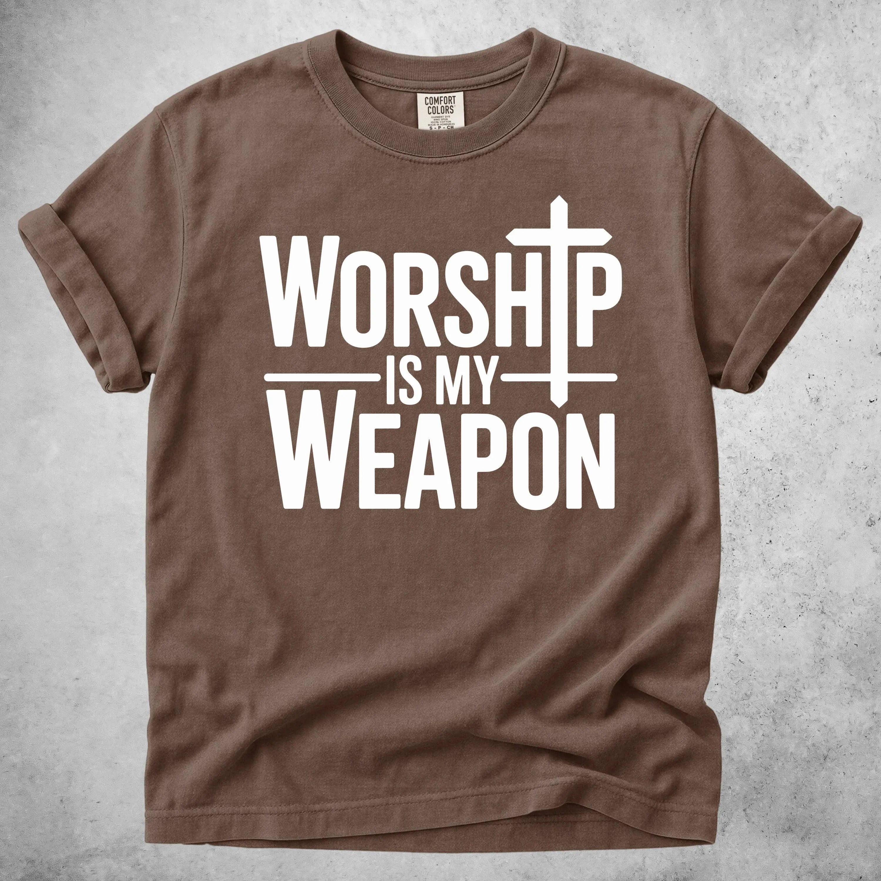 Printify T-Shirt Espresso / S WORSHIP - T-Shirt