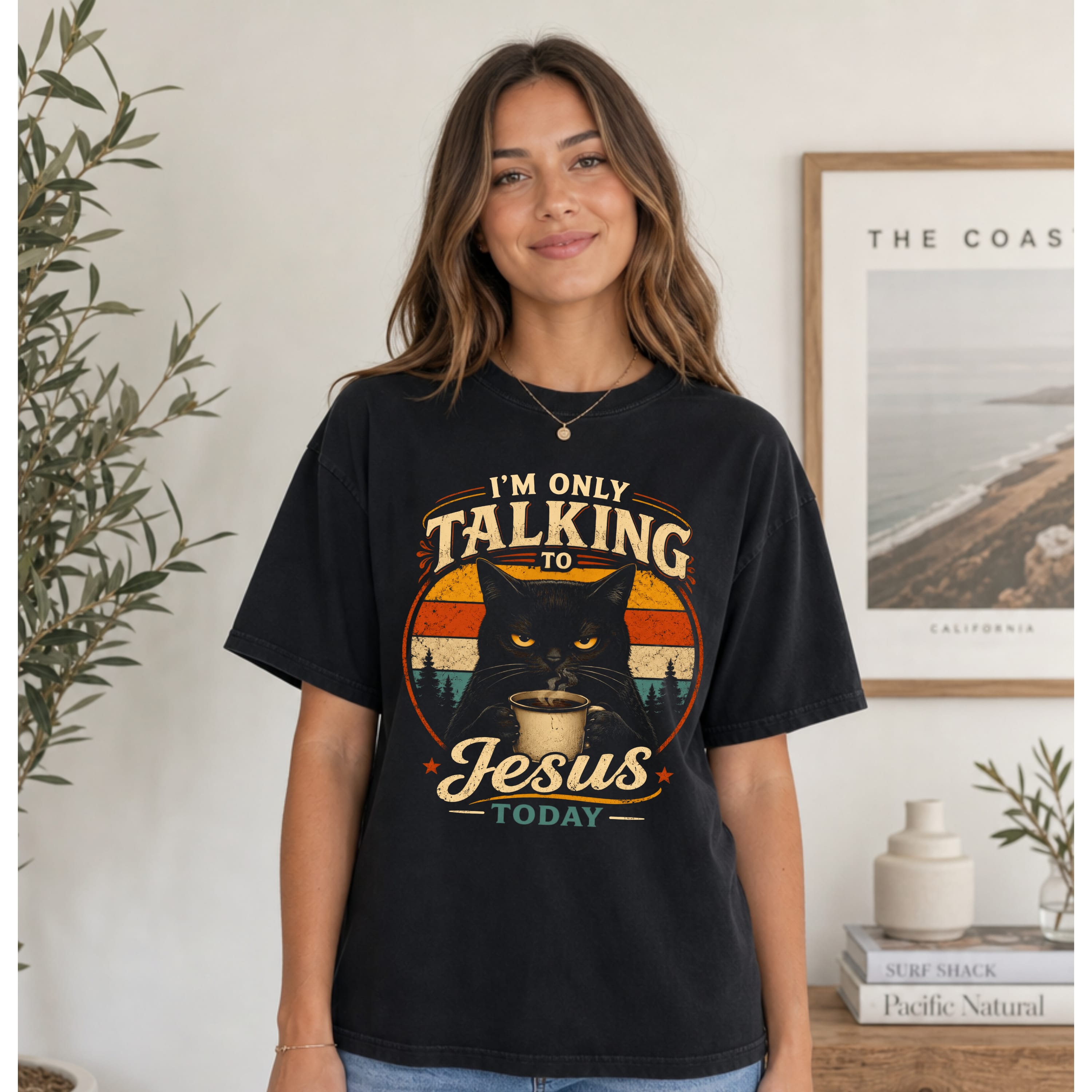 Printify T-Shirt I'm Only Talking to Jesus Today