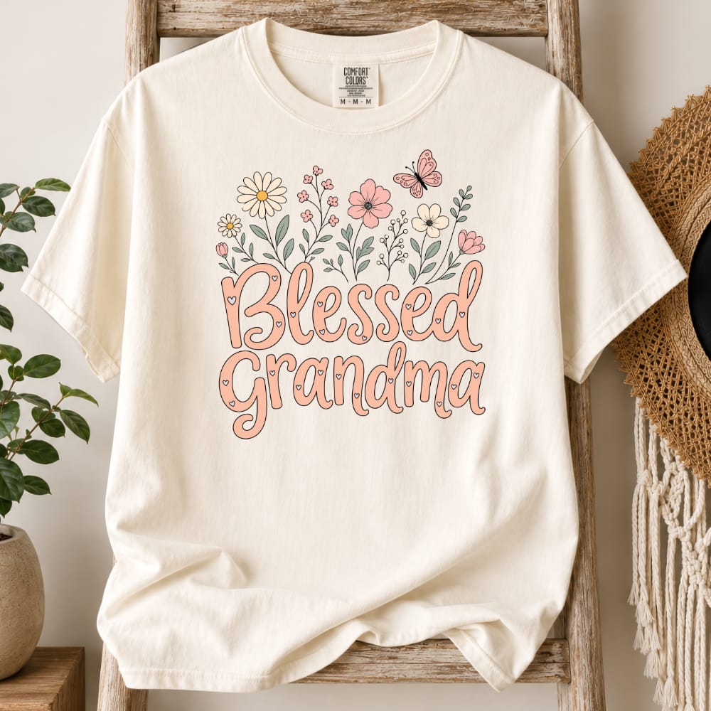 Printify T-Shirt Ivory / S Blessed Grandma T-Shirt