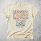 Printify T-Shirt Ivory / S JESUS LOVES YOU T-Shirt