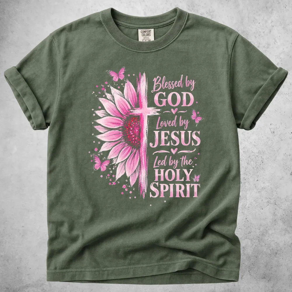 Printify T-Shirt Moss / M Blessed by God - T-Shirt