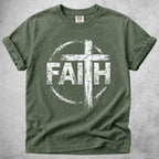 Printify T-Shirt Moss / M Faith Christian T-Shirt