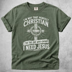 Printify T-Shirt Moss / M I'm Not That Perfect Christian T-Shirt