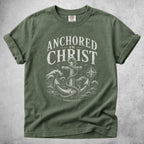 Printify T-Shirt Moss / S ANCHORED in CHRIST Hebrews 6:19