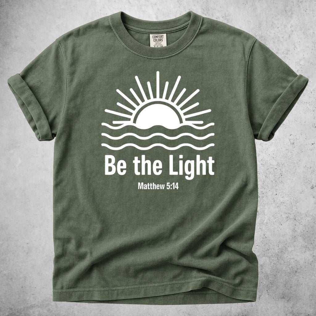 Printify T-Shirt Moss / S Be the Light