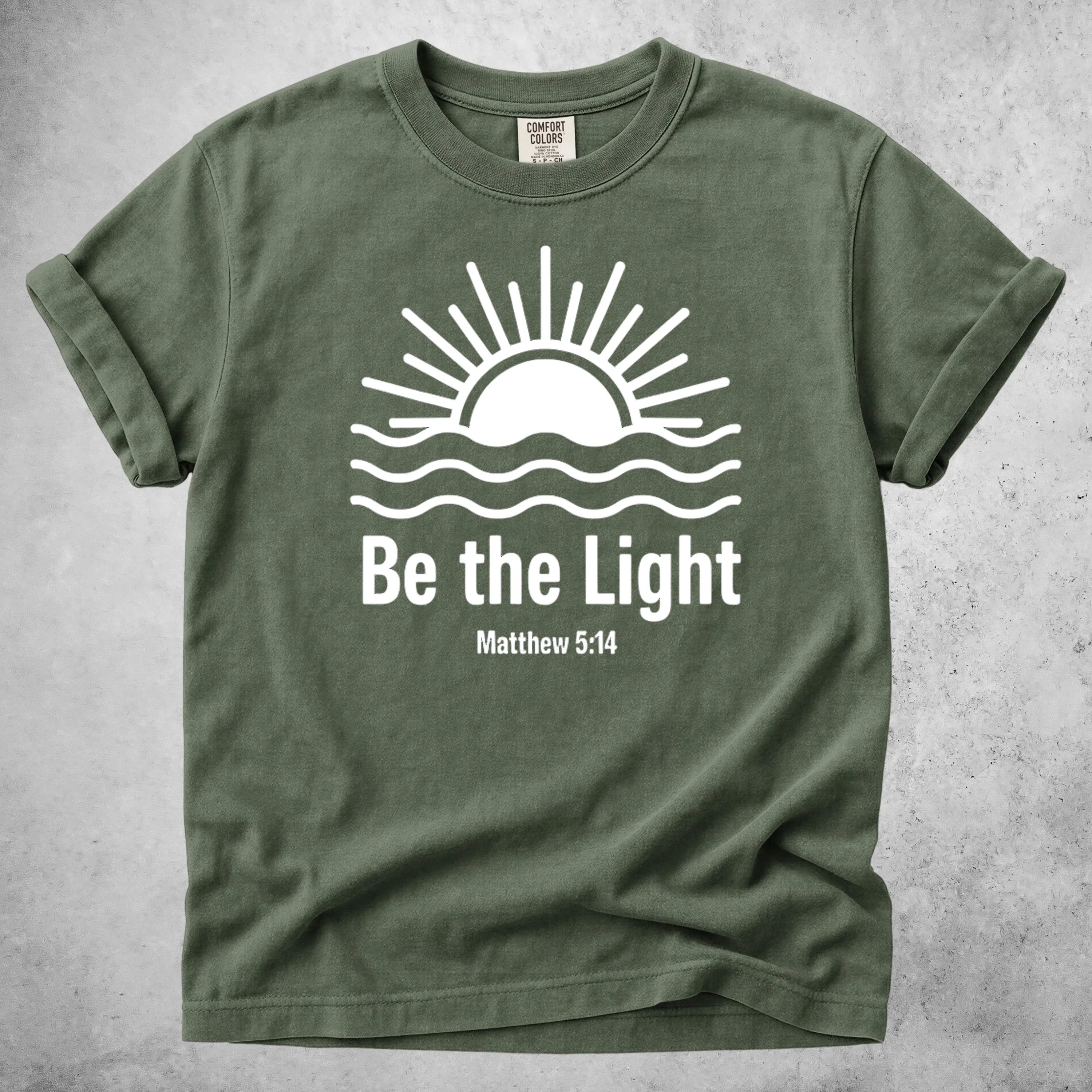 Printify T-Shirt Moss / S Be the Light