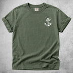 Printify T-Shirt Moss / S Christian Anchor Cross