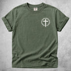 Printify T-Shirt Moss / S Crown of Thorns Cross Christian Faith T-Shirt