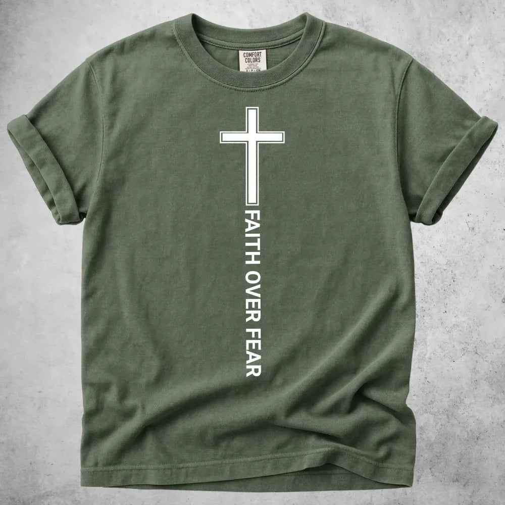 Printify T-Shirt Moss / S Faith Over Fear T-Shirt