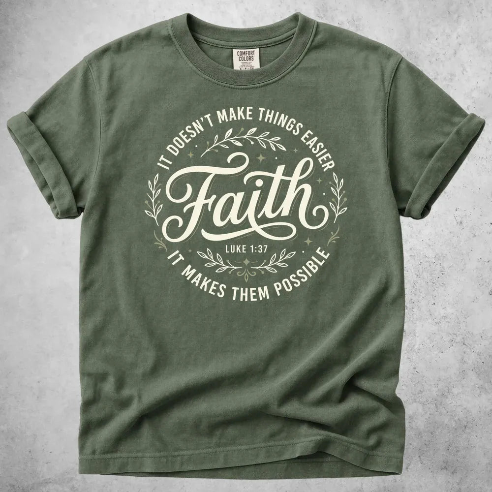Printify T-Shirt Moss / S Faith T-Shirt