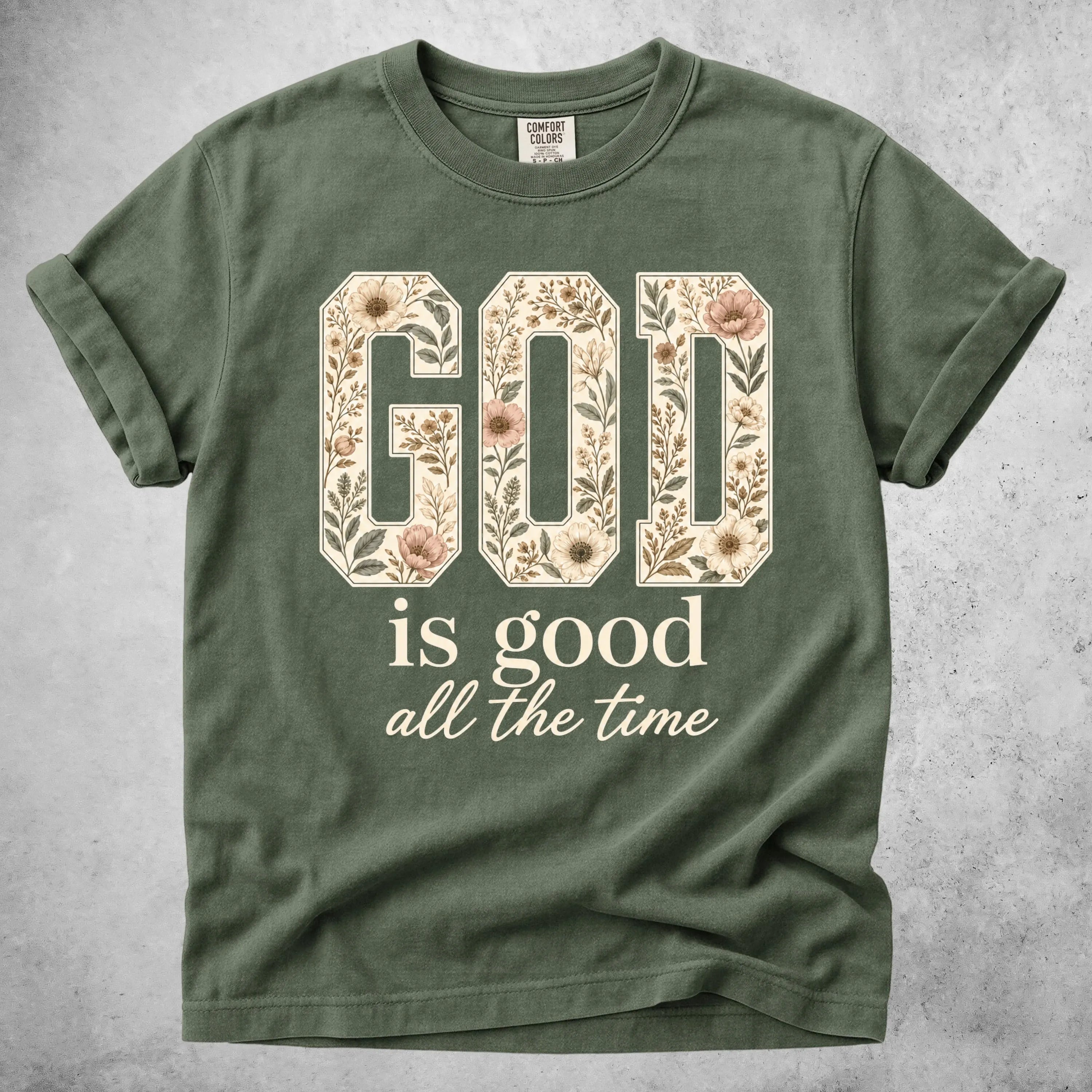 Printify T-Shirt Moss / S GOD is Good