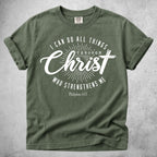 Printify T-Shirt Moss / S I Can Do All Things Through Christ
