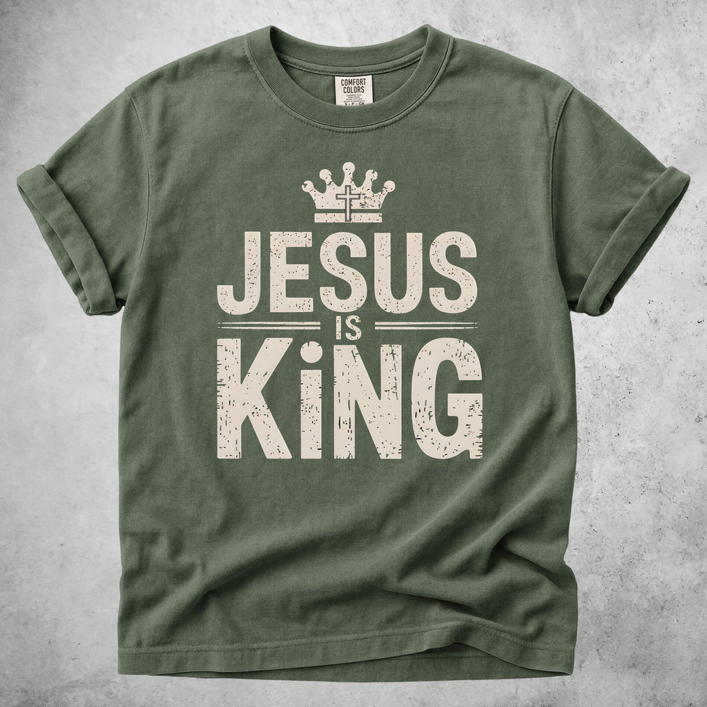 Printify T-Shirt Moss / S Jesus Is King